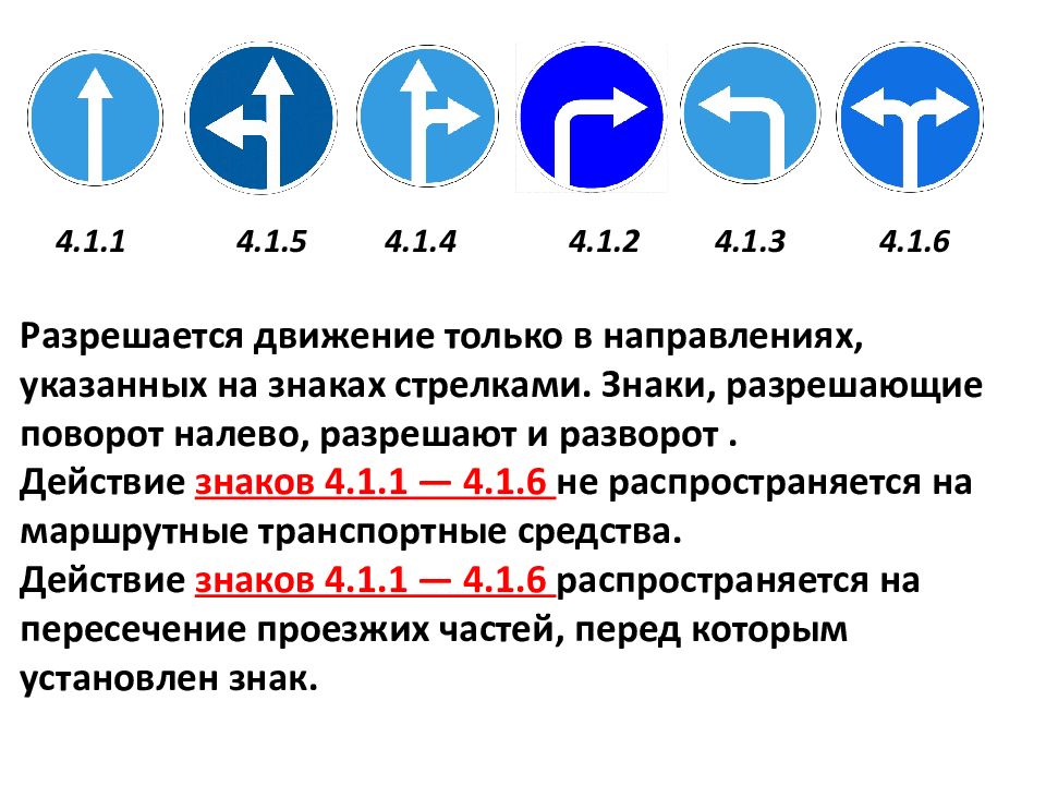 Какие знаки не распространяются. Знаки дорожного движения 4.1.1 с пояснениями. Знак поворот налево запрещен разрешает разворот. Знак движение налево разрешает ли разворот. Предписывающий знак 4.1.1.