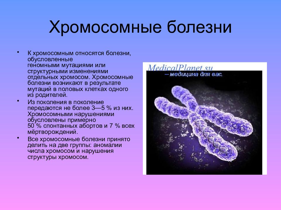 Генетические заболевания презентация