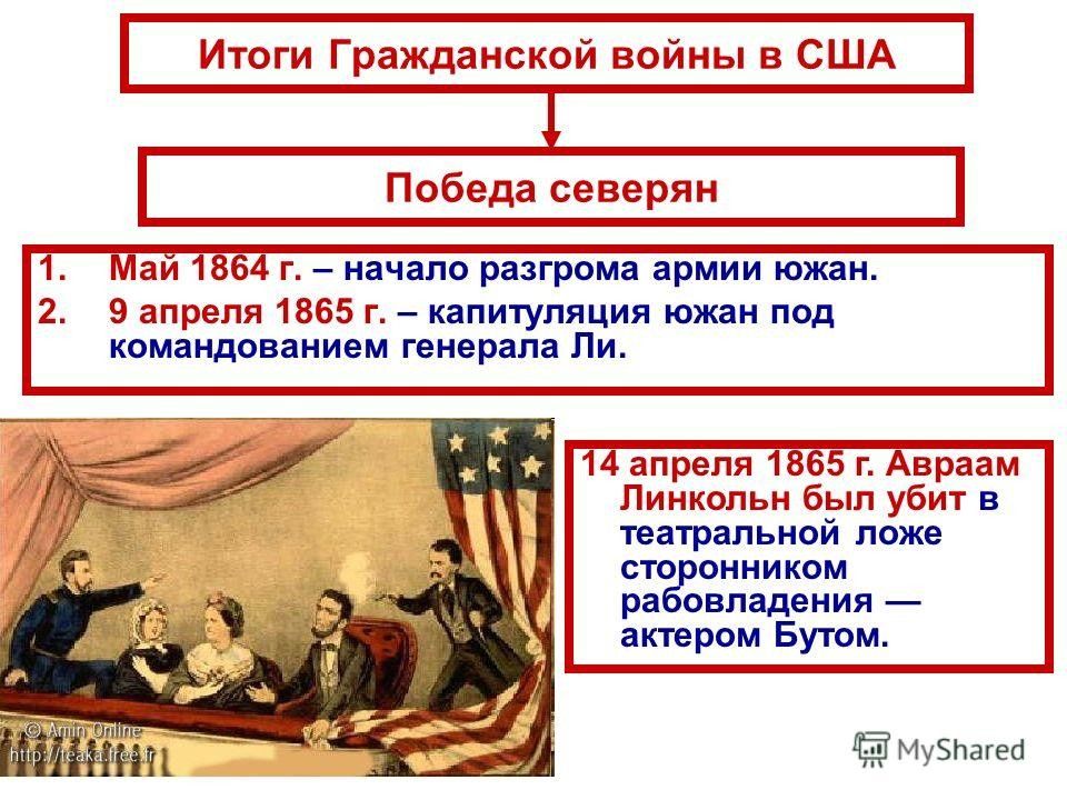 Гражданская война в сша презентация 10 класс