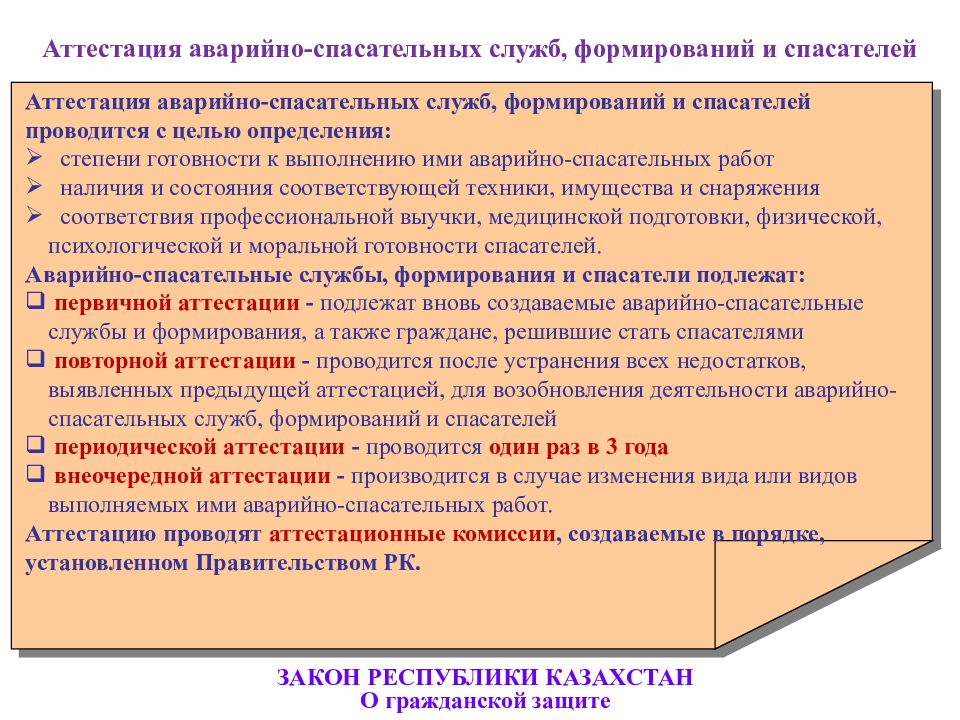 Казахстан аттестация работника. Что такое закон о гражданской защите. Аттестация аварийно-спасательных служб и формирований. Закон о гражданской защите Казахстан. Аттестации аварийно спасательных формирований.