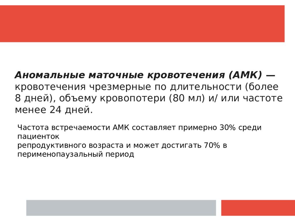 Аномальное маточное кровотечение карта вызова скорой медицинской помощи