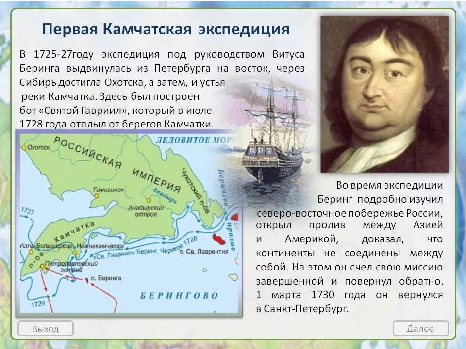 В честь какого путешественника назвали америку. 1728 — Мореплаватель Витус Беринг. Первая Камчатская Экспедиция Витуса Беринга. 1725-1730. Витус Беринг 1725 год Экспедиция. Витус Беринг камчатские экспедиции.