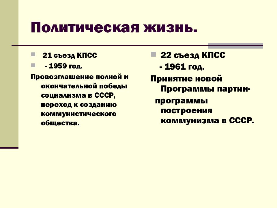 21 съезд партии. 21 Съезд партии КПСС. 21 Съезд КПСС решения. 22 Съезд КПСС 1961. Принятие программы построения коммунизма.