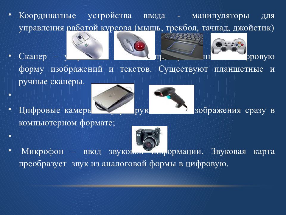 К устройствам ввода графической информации относится