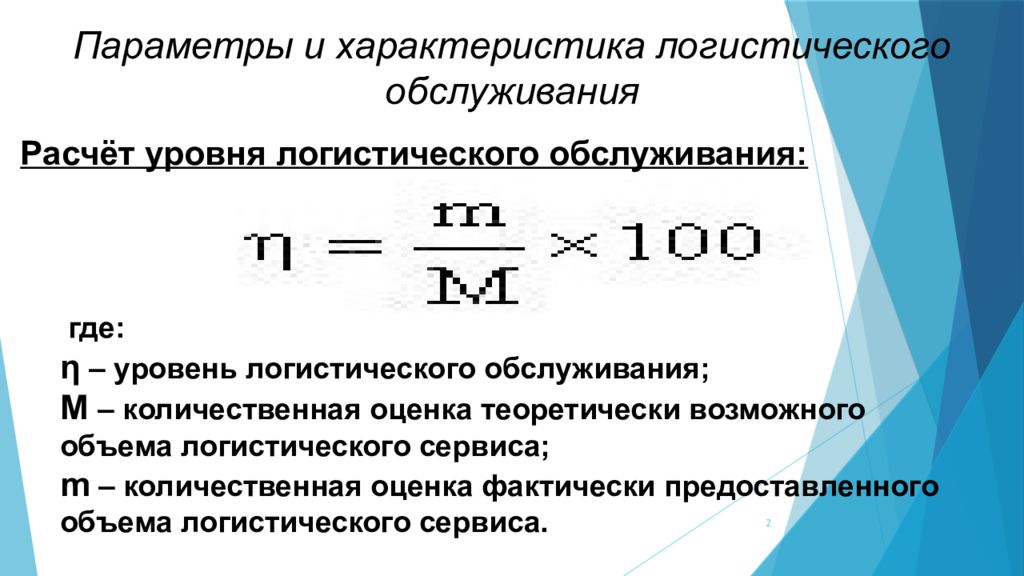 Показатели эффективности логистической системы презентация