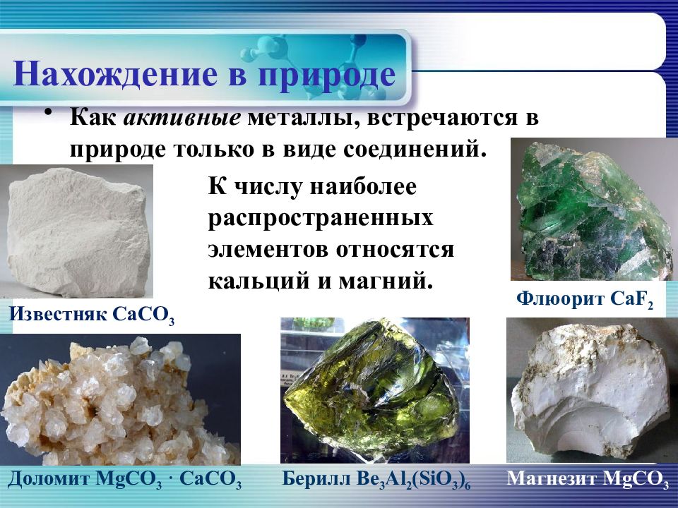 Металл кальций и его соединения. Природные соединений кальция кальций. Соединения кальция и магния в природе. Нахождение металлов в природе.
