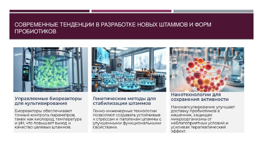 Современные тенденции в разработке новых штаммов и форм пробиотиков