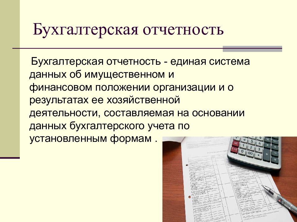 Бухгалтерская отчетность презентация