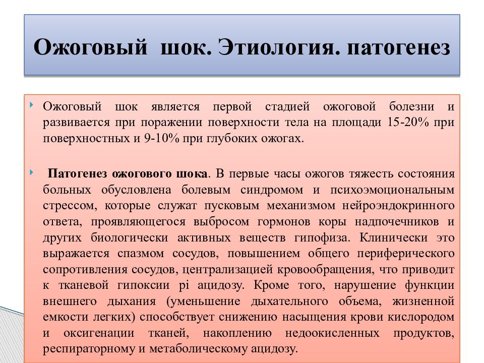 Ожоговый шок развивается при площади. Патогенез ожогового шока. Ожоговый ШОК этиология патогенез. Патогенез ожоговой болезни. Причины развития ожогового шока.