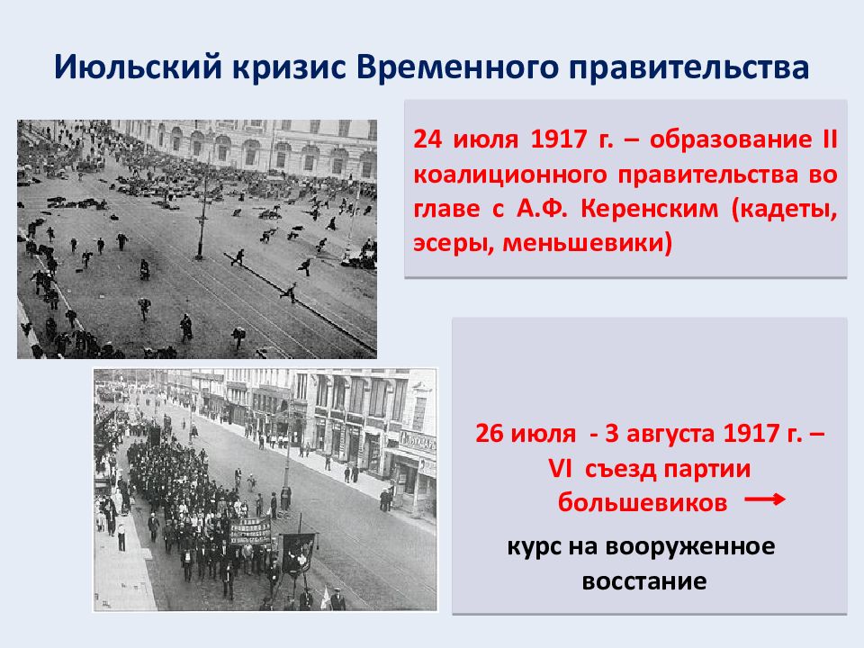 Курсы большевиков. Июльский кризис временного правительства 1917 г..