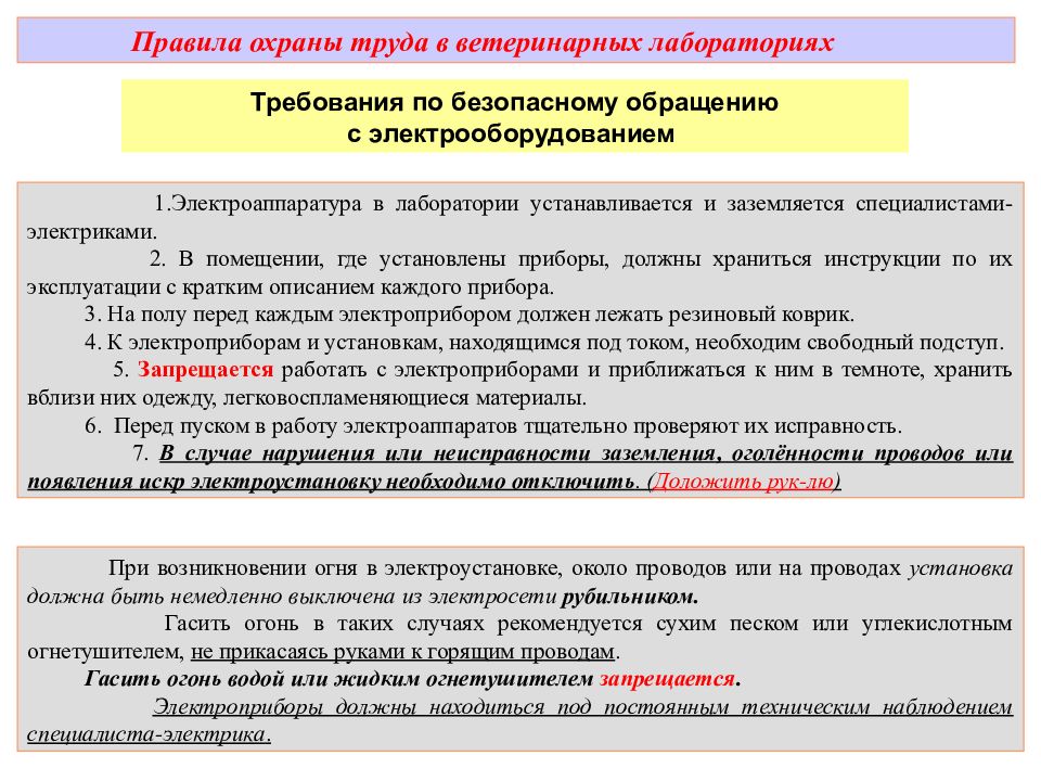 Правила эксплуатации и охрана труда. ТБ при работе с электроприборами в лаборатории. Правила техники безопасности при работе с Электрооборудованием. Техника безопасности при работе в лаборатории. Правила работы с Электрооборудованием в лаборатории.