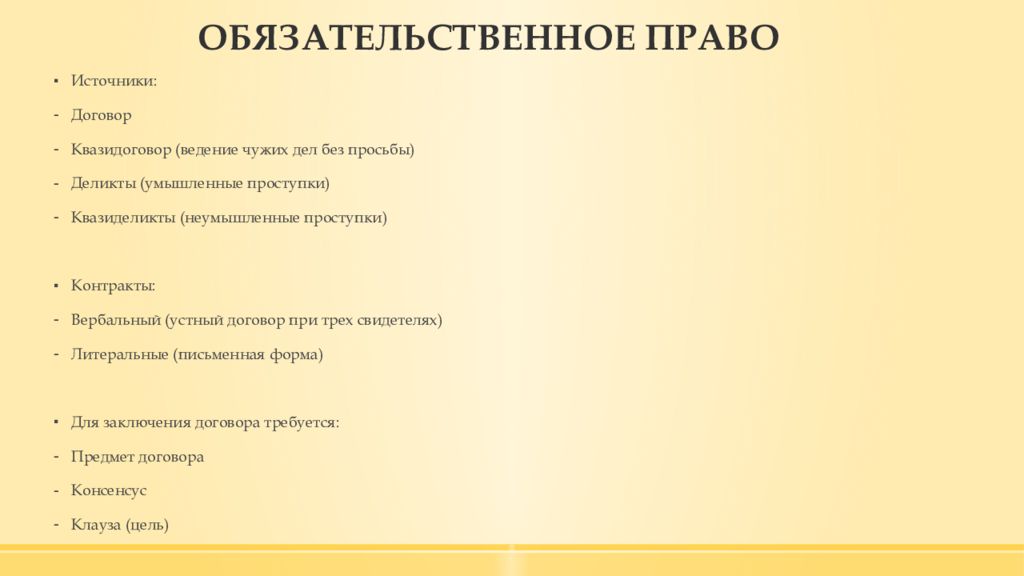 Римское обязательственное право презентация