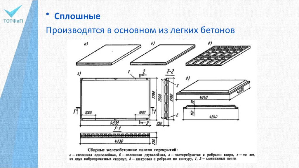 Конспект урока на тему: Перекрытия в гражданских зданиях