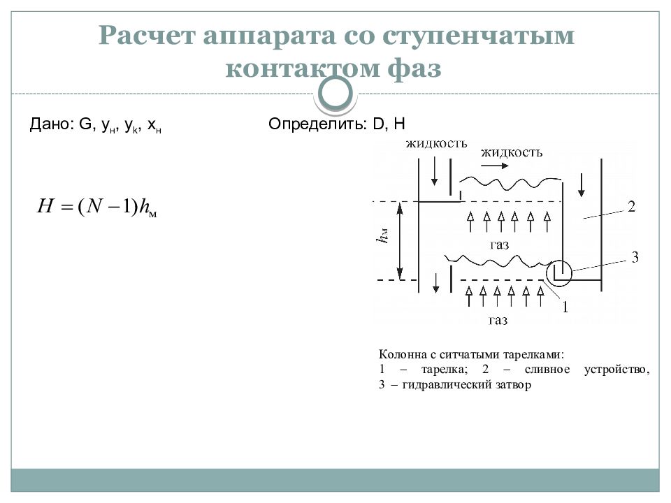 Расчет приборов. Технологический расчет аппаратов со ступенчатым контактом фаз.. Массообменные аппараты классификация. Аппарат расчётов. Фазовые контакты.