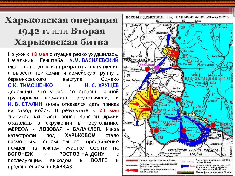 Карта харьковская операция 1942