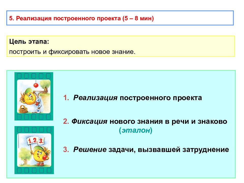 Реализация 5. Деятельность учителя на этапе реализация построенного проекта. Этап реализации построенного проекта. Задача этапа реализация построенного проекта. Реализация построения проекта.