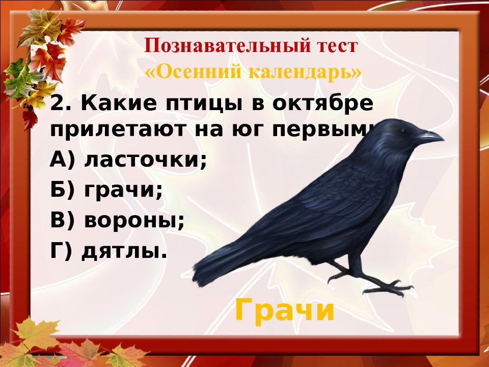 Поговорки о грачах. Осенний тест. Тест про осень. Грач дятел Ласточка задание. Осенний тест 4 класс.