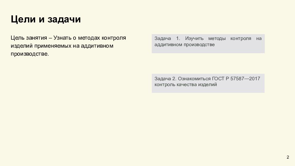 Задачи контроля изделий аддитивного производства