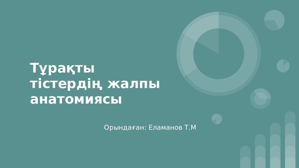 Тұрақты тістердің жалпы анатомиясы