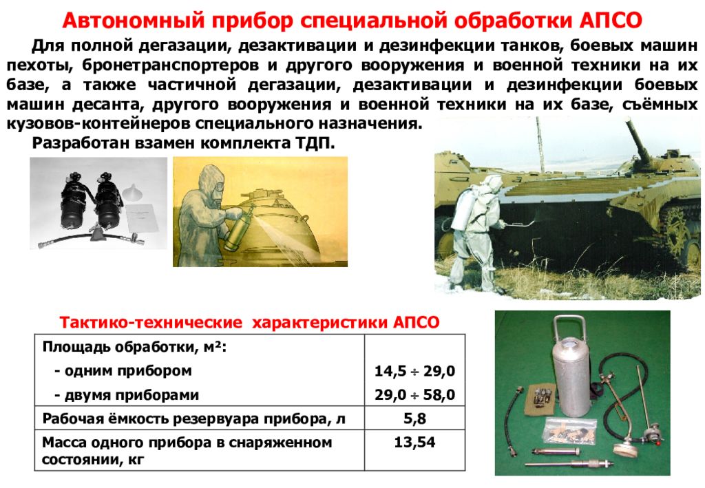 Специально обработанной. Автономный бортовой прибор специальной обработки Апсо. Апсо прибор РХБЗ. Апсо комплект специальной обработки. Средства специальной обработки для дегазации вооружения.