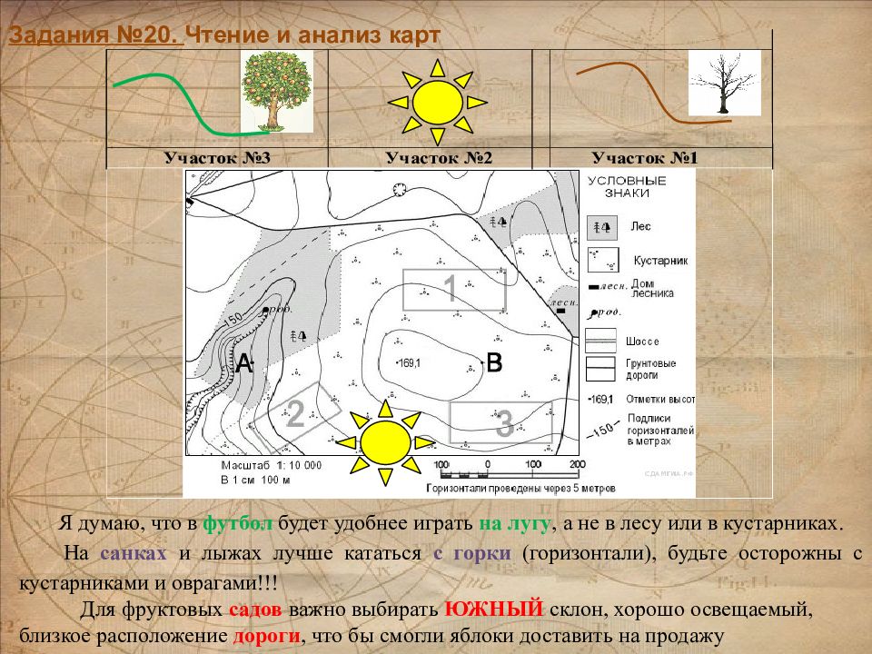 Карта для исследования