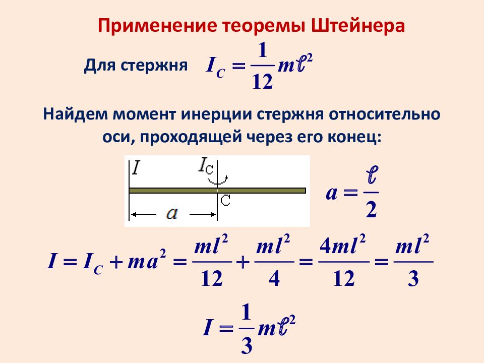 Момент инерции стержня относительно оси. Момент инерции стержня. Момент инерции стержня относительно конца. Момент силы через момент инерции. Момент инерции стержня относительно центра.