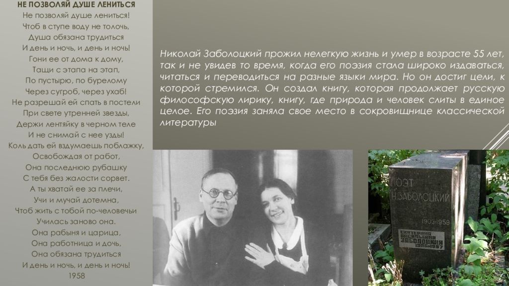 Могила Заболоцкого фото. Сердце поэзии в ее содержательности