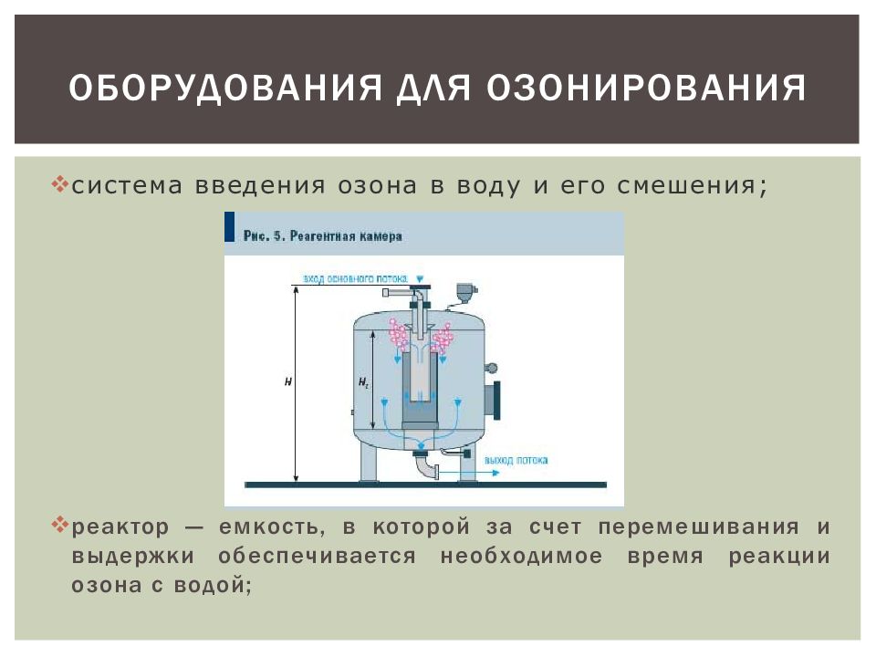 Реактор кислорода. Реактор озона. Реактор озонирования. Озонирование воды реакция. Факторы влияющие на эффективность озонирования воды.