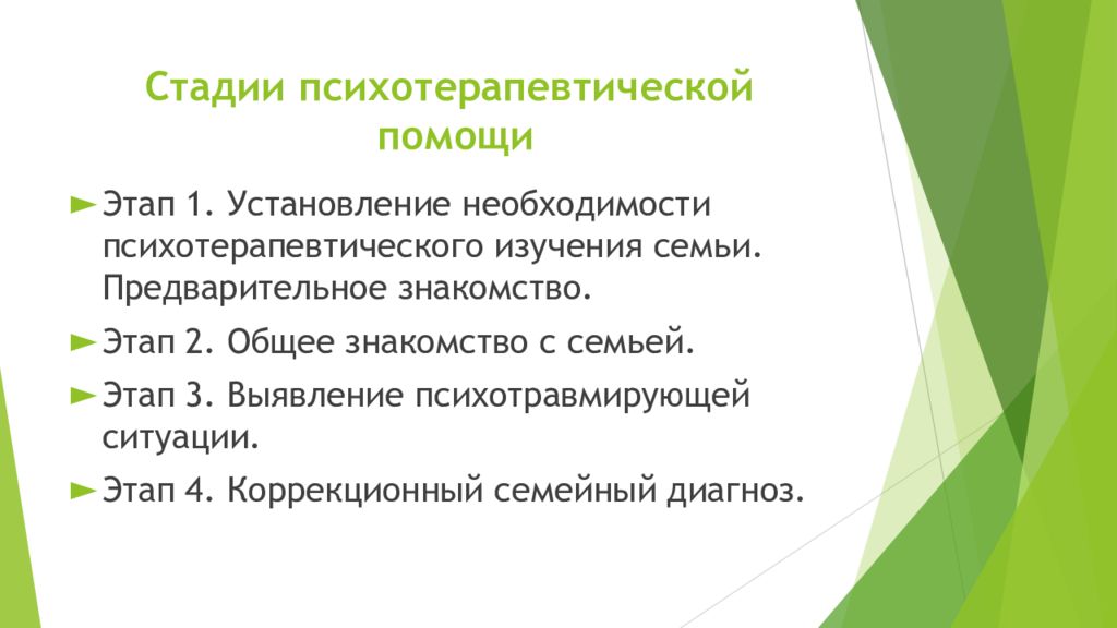 7 предварительных. Модели психотерапевтической помощи семье. Этапы семейной психотерапии. Семь этапов психотерапии. • Выявление психотравмирующих ситуаций.