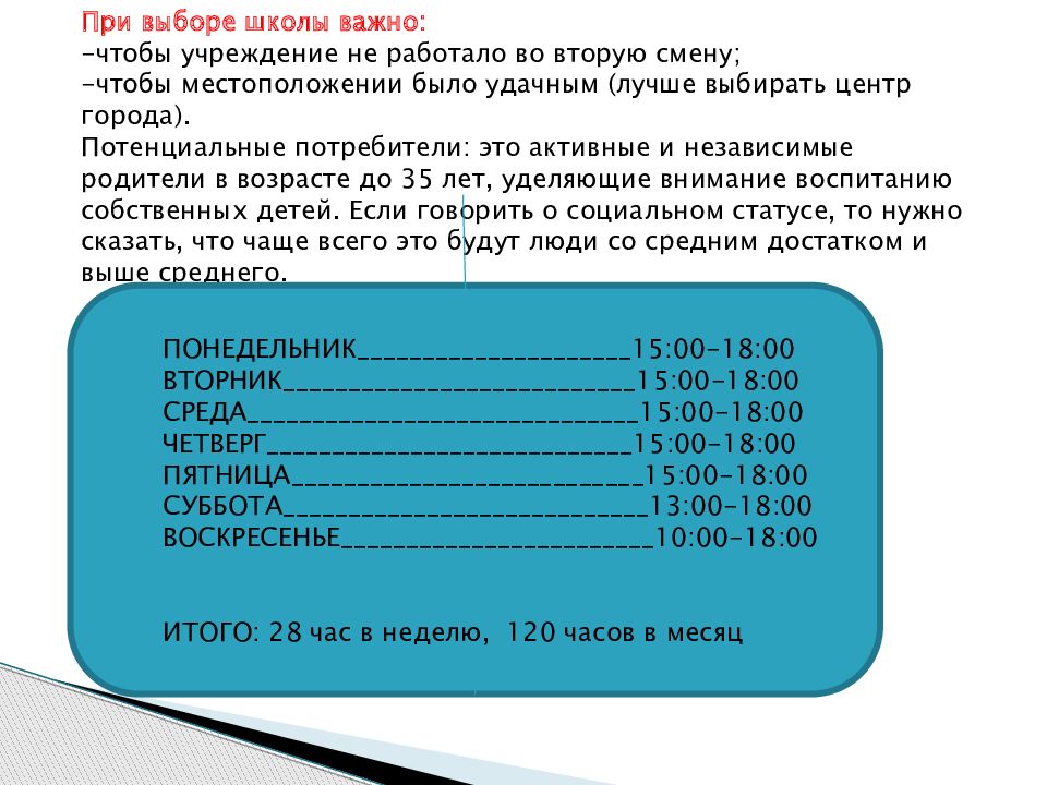 Презентация бизнес плана детского развлекательного центра