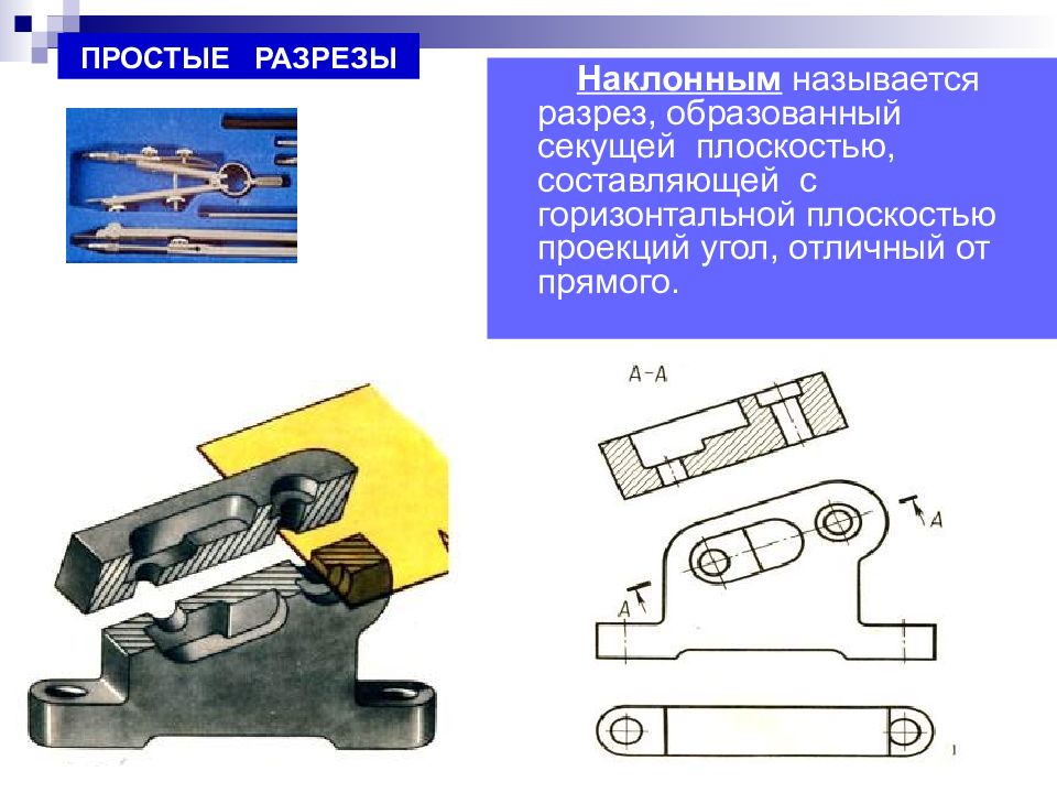 Изображение предмета детали которое получается непосредственно в секущей плоскости