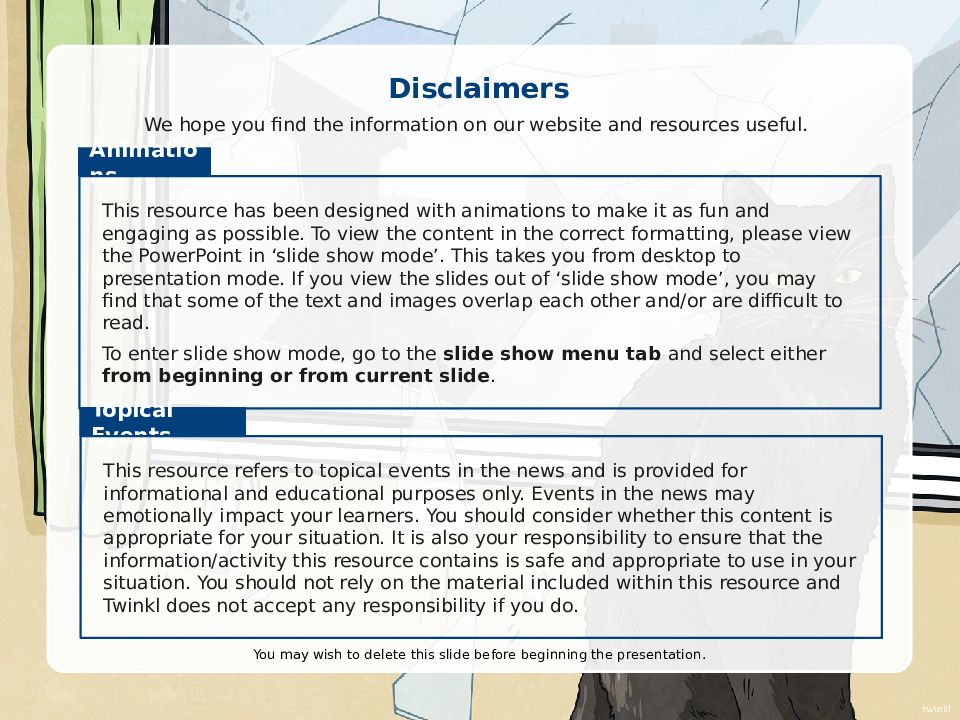 Animations This resource has been designed with animations to make it as fun