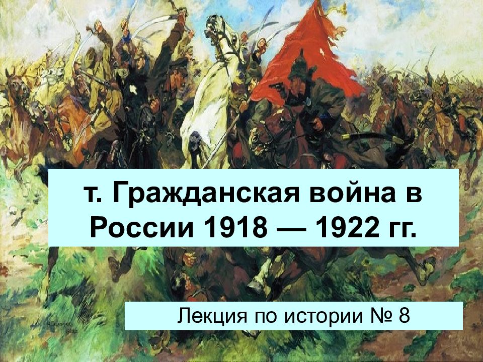 Гражданская война 1918 года презентация