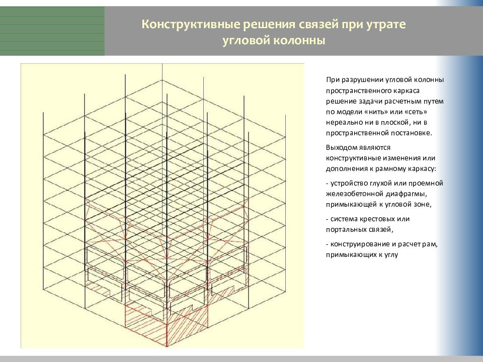 Решения связи. Прогрессирующее обрушение жб конструкций. Расчетно конструктивные решения. Калькулятор пространственный каркас. Прогрессирующее разрушения примеры.