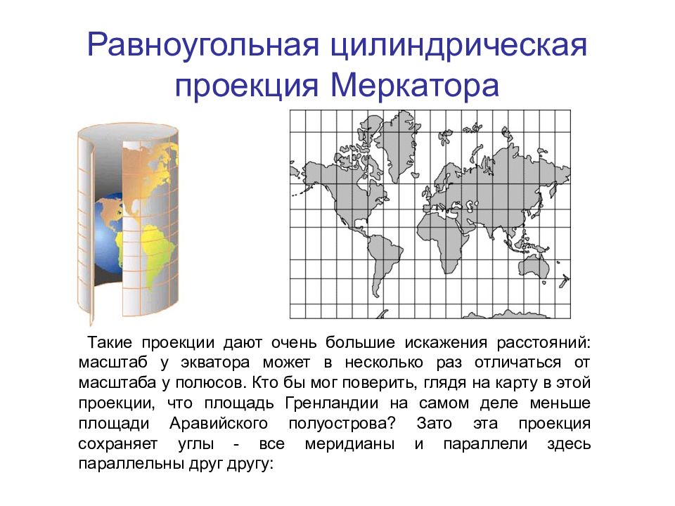 Карта меркатора искажение