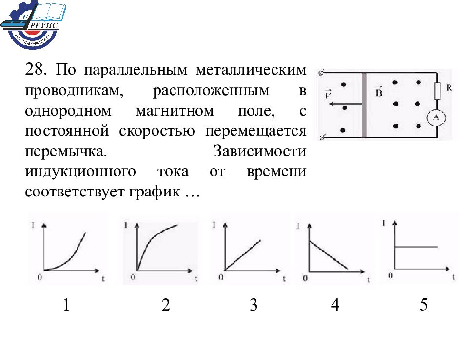 В однородном магнитном поле расположено. График зависимости индукционного тока от времени. Зависимости индукционного тока от времени соответствует график …. Зависимость индукционного тока от времени соответствует графику. Зависимость тока индукции от скорости перемычки.