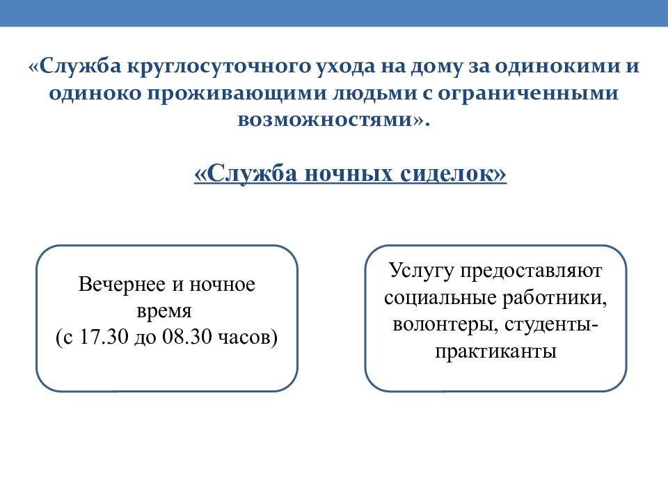 Служба технологии. Презентация службы сиделок. «Служба сиделок» информационная работа по реализации.