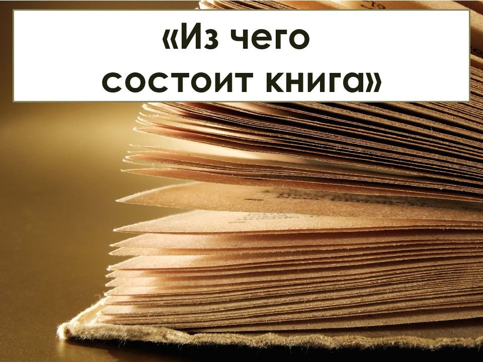 Из чего состоит книга презентация