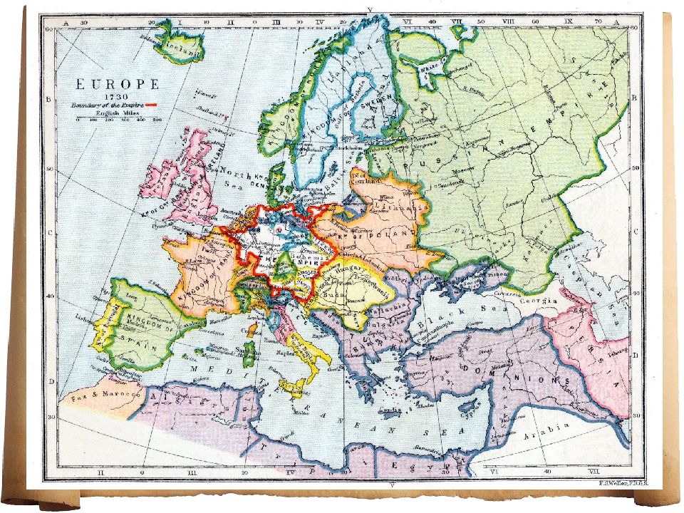 Карта европы начало 18 века