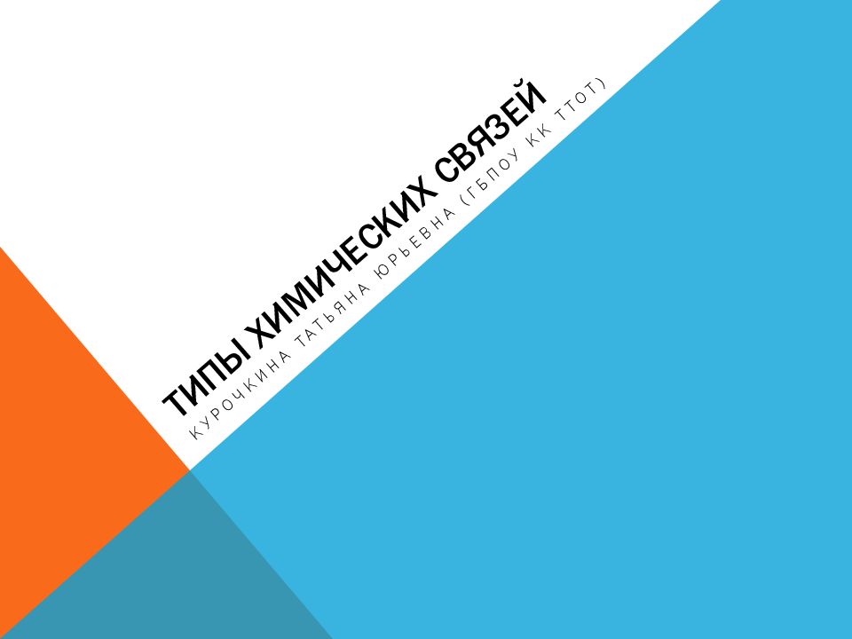 Типы химических связей