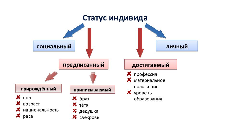 Социальное положение индивида