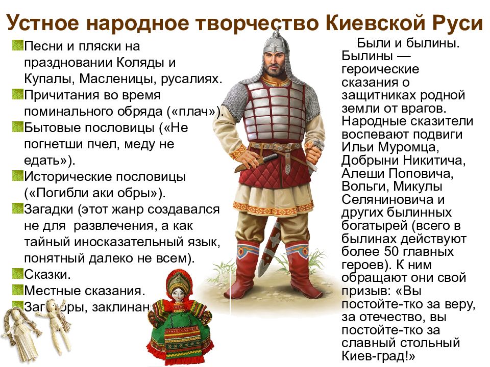 Устное народное творчество 6 класс. Устное народное творчество на Руси. Устное народное творчество Киевской Руси. Культура древней Руси устное народное творчество. Культура Киевской Руси устное народное творчество.