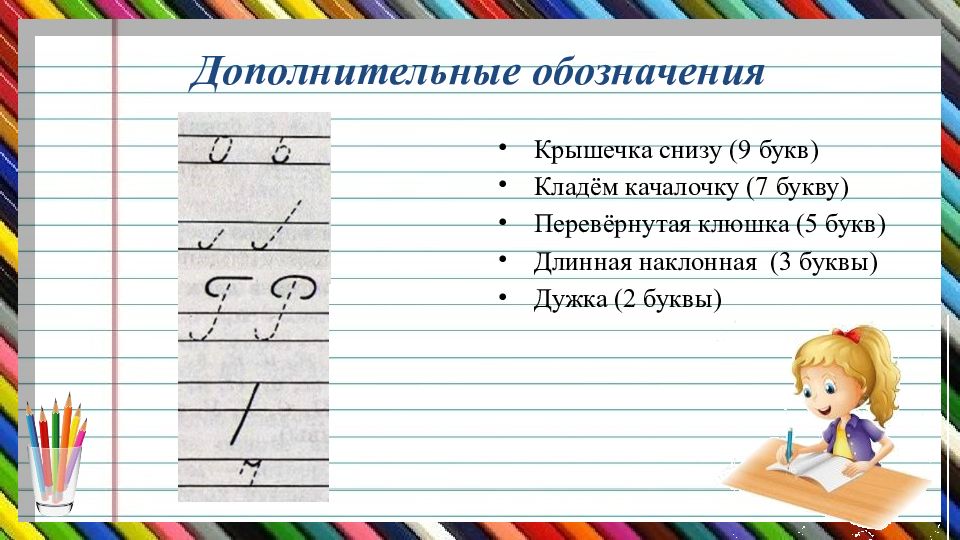 Класть буквы. Развитие навыков каллиграфии у младших школьников упражнения. Добавочное обозначение. Как обозначается дополнительное слово. 7 Каллиграфически для младших школьников.