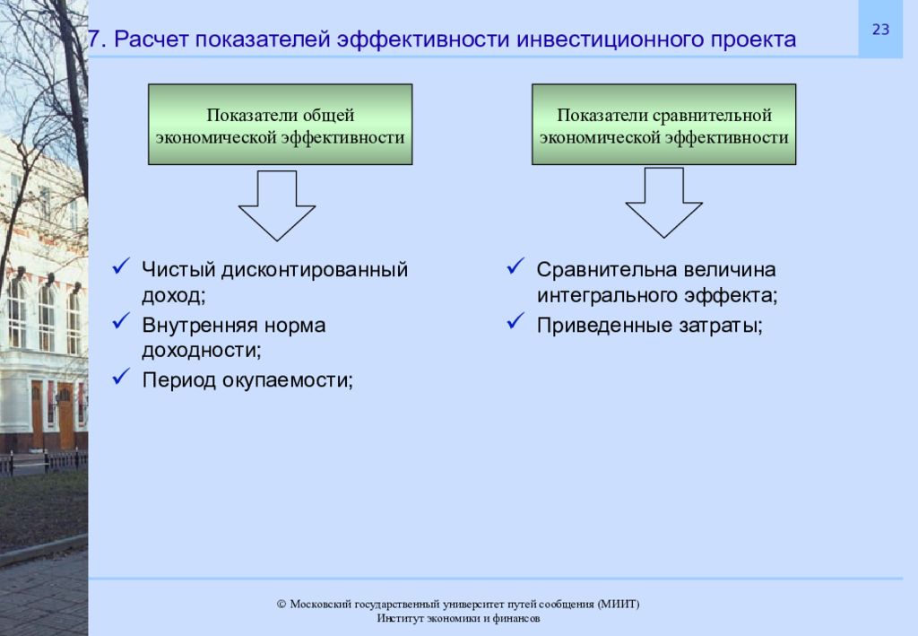 Оценка эффективности курсовая. Основные показатели экономической эффективности инвестиций. Показатели сравнительной экономической эффективности инвестиций. Интегральный эффект инвестиционного проекта. Расчета интегральных показателей эффективности инвестиций.