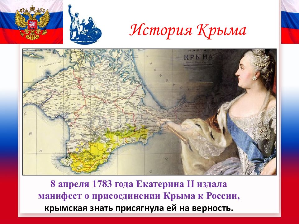 1783 год присоединение крыма к россии презентация