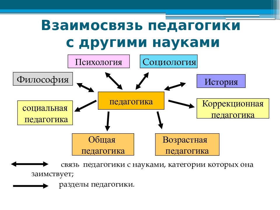 Разделы педагогики