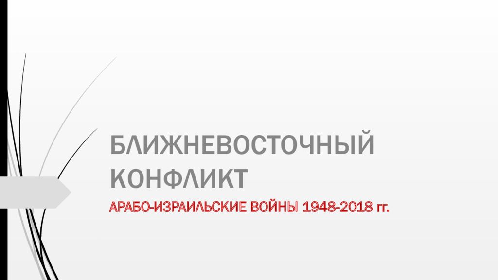 БЛИЖНЕВОСТОЧНЫЙ КОНФЛИКТ