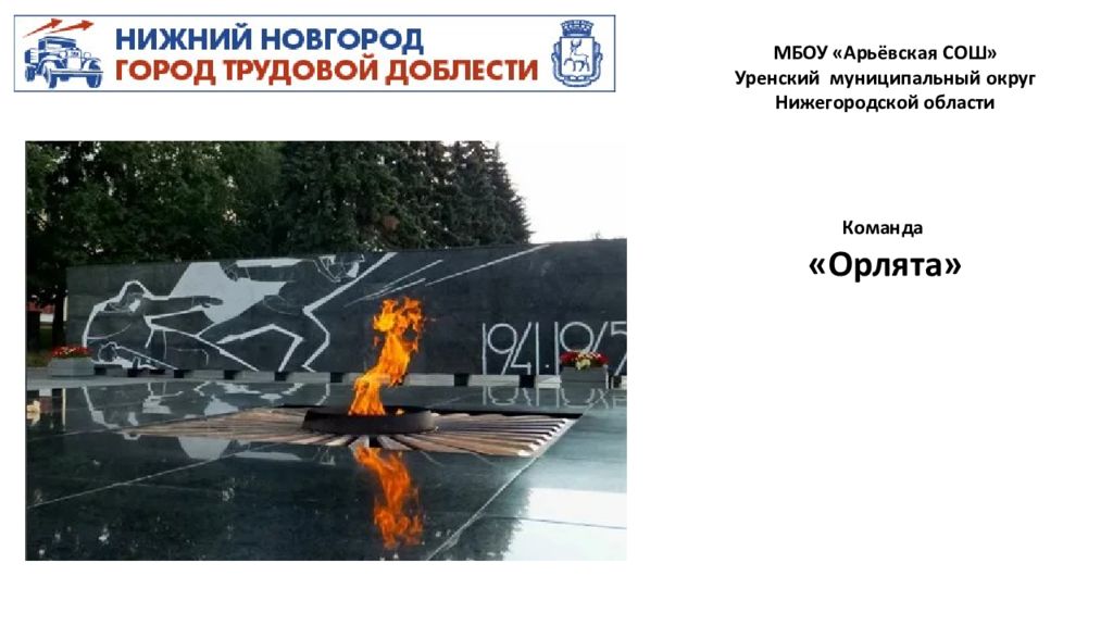 МБОУ « Арьёвская СОШ» Уренский муниципальный округ Нижегородской