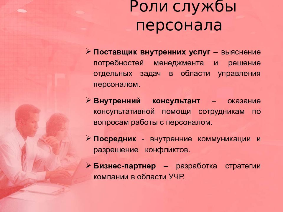 Внутренний персонал. Роль кадровой службы. Роль службы управления персоналом. Роль службы управления персоналом в организации. Роль работника в организации.