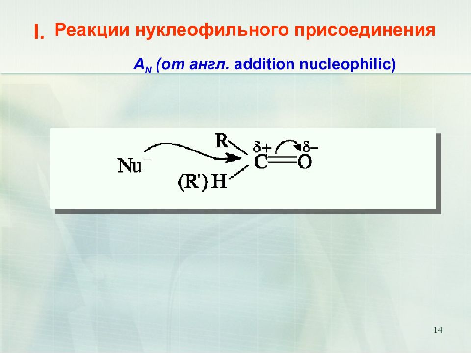 Активность в реакциях нуклеофильного присоединения. Реакции нуклеофильного присоединения (аn). Реакционная способность нуклеофильного присоединения. Реакция нуклеофильного присоединения альдегидов. Реакции нуклеофильного присоединения альдегидов и кетонов.